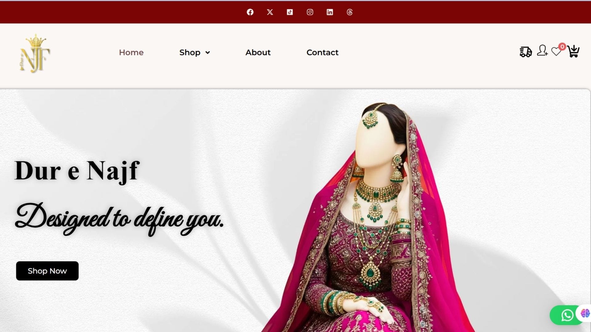 Dur E Najaf – Digital Presence for a Jewelry Brand